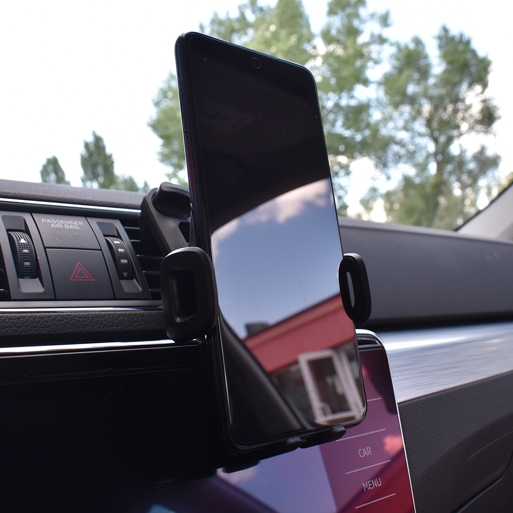 Suport telefon auto extensibil 55-105mm cu prindere in grila de ventilatie - 02806 - MEGA DRIVE