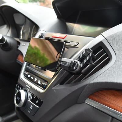 Suport telefon auto extensibil 55-83mm cu prindere in grila de ventilatie