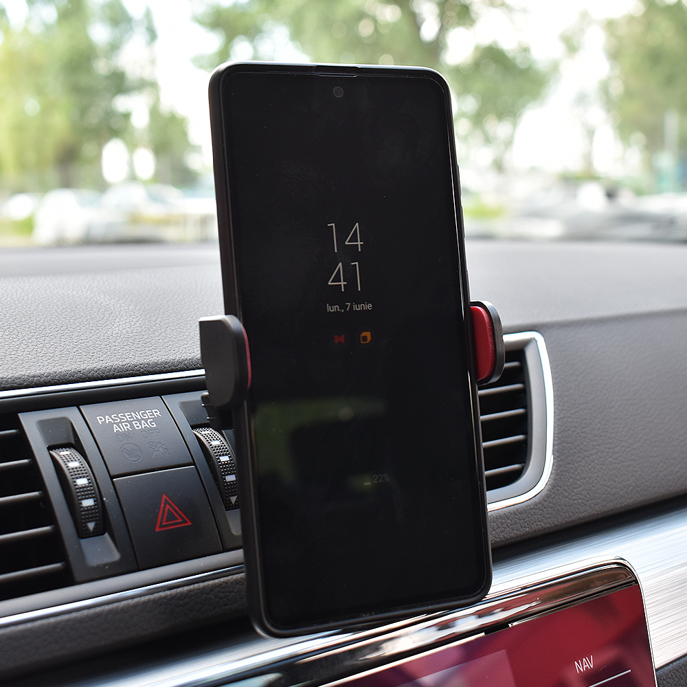 Suport telefon auto extensibil 58-95 mm cu prindere in grila de ventilatie - 02814 - MEGA DRIVE