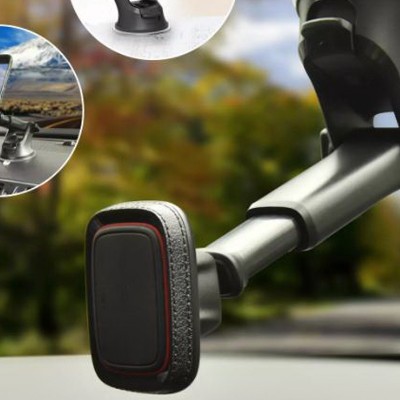 Suport telefon auto magnetic cu fixare pe bord/parbriz cu ventuza