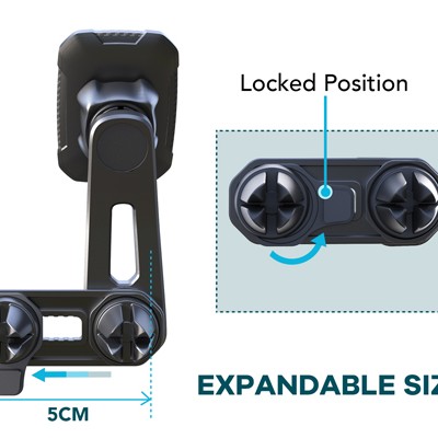 Suport telefon magnetic auto cu fixare in grila de ventilatie si brat reglabil