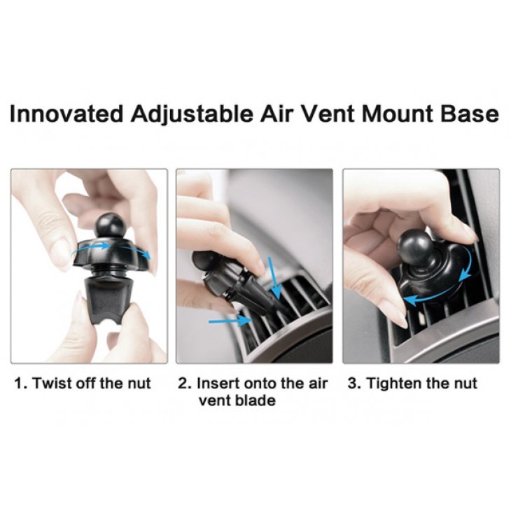 Suport telefon magnetic auto cu fixare in grila de ventilatie si rotatie 360 - 02804 - MEGA DRIVE