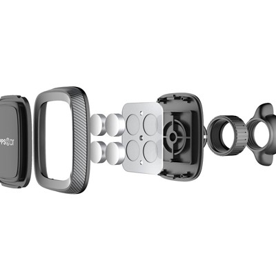 Suport telefon magnetic auto cu fixare in grila de ventilatie si rotatie 360