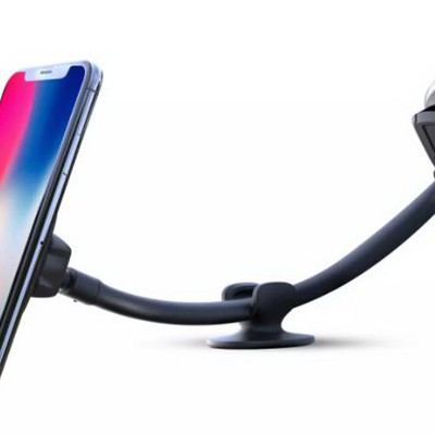 Suport telefon magnetic auto cu fixare pe parbriz cu ventuza