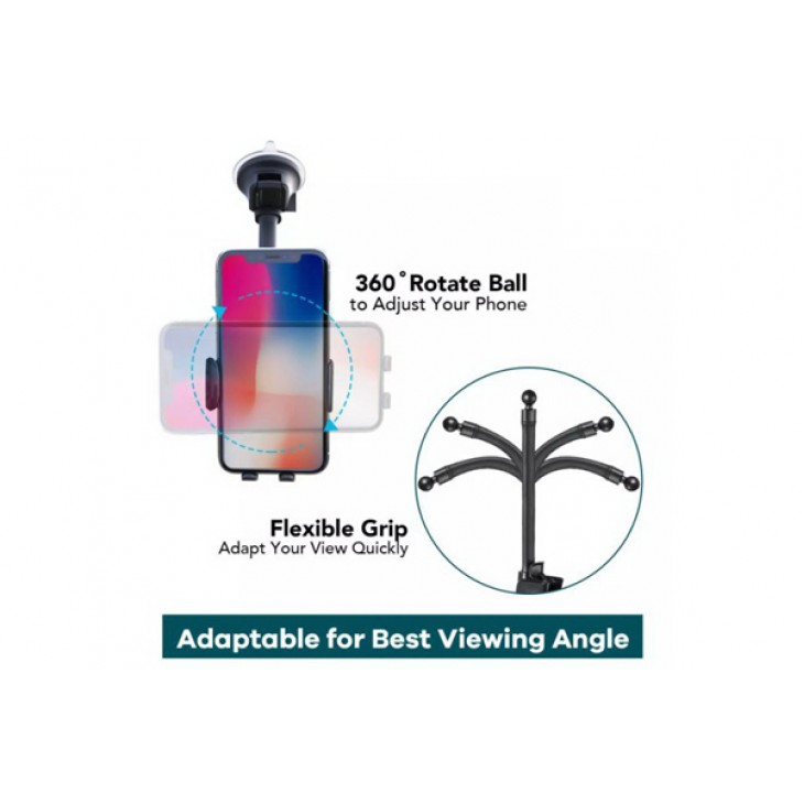 Suport telefon magnetic auto cu fixare pe parbriz cu ventuza - 02809 - MEGA DRIVE