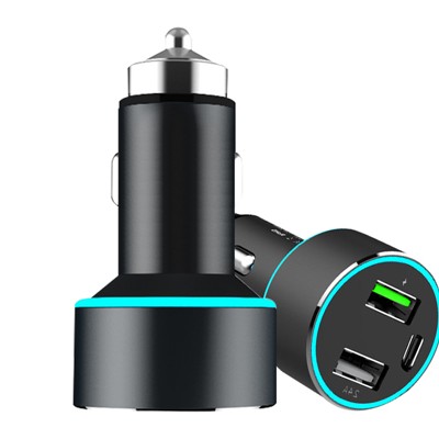 Incarcator auto 1xusb qc3.0 + 1xusb 2.4a + 1xusb type-c 42w