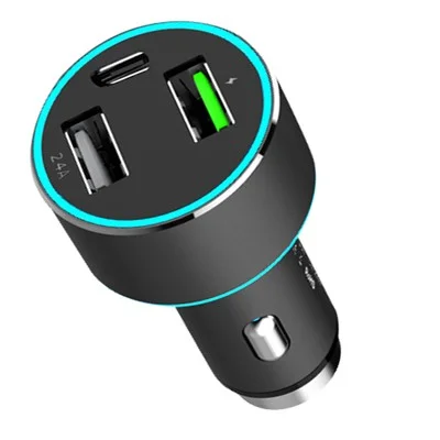 Incarcator auto 1xusb qc3.0 + 1xusb 2.4a + 1xusb type-c 42w, MEGA DRIVE