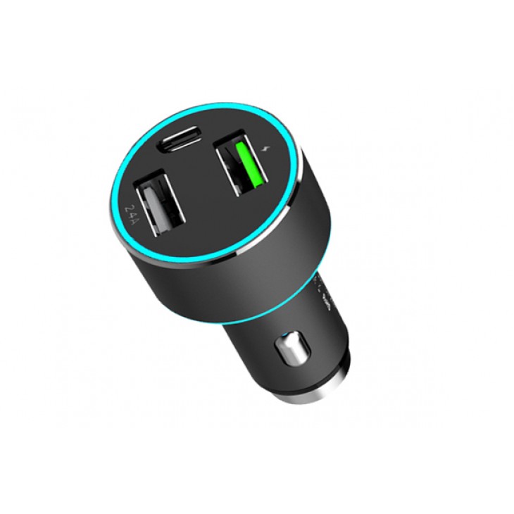 Incarcator auto 1xusb qc3.0 + 1xusb 2.4a + 1xusb type-c 42w - 02782 - MEGA DRIVE
