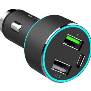 Incarcator auto 1xusb qc3.0 + 1xusb 2.4a + 1xusb type-c 42w