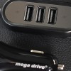 Incarcator auto 4xusb 5.8a (2.4a fata si 3.4a spate) cu extensie 1.4m - 02783 - MEGA DRIVE