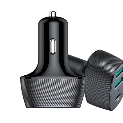 Incarcator auto cu 2xusb qc3.0 si 1xusb type-c 42w