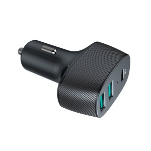 Incarcator auto cu 2xusb qc3.0 si 1xusb type-c 42w