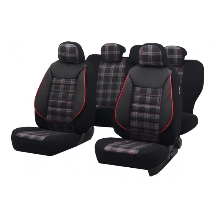 Set huse scaun sport negru-rosu - 05163 - UMBRELLA