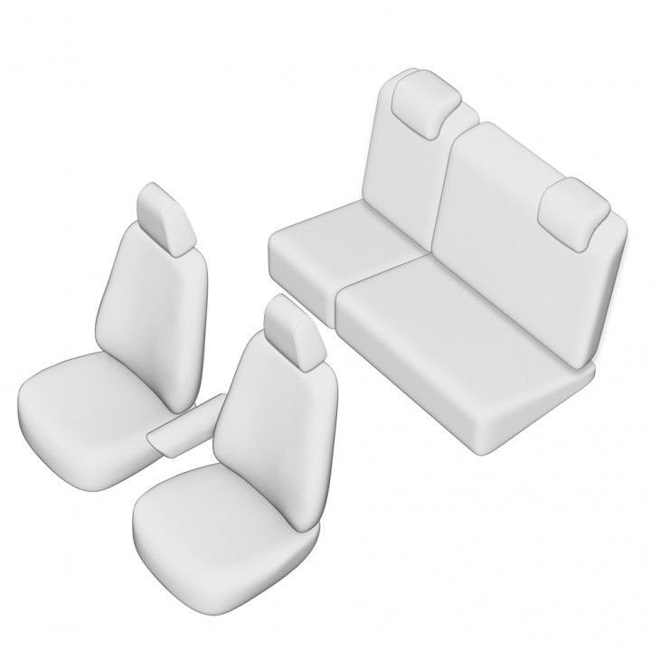 Set huse scaun umbrella pentru ford fusion 2003-2011 (bancheta fractionata) cu tetiere spate in forma de l - 02497 - UMBRELLA