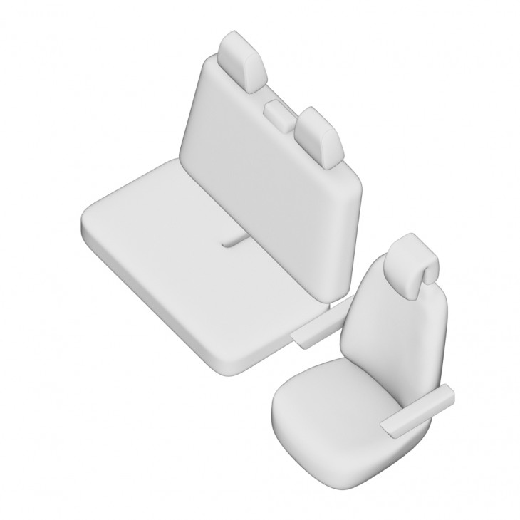 Set huse scaun umbrella pentru mercedes vito (1+2) 2006-2015 - 02317 - UMBRELLA