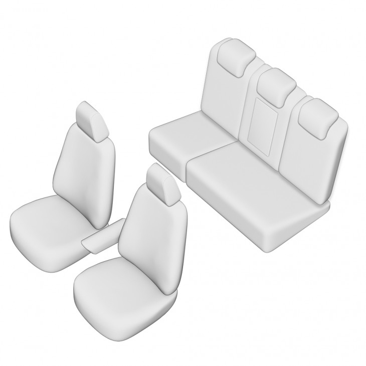 Set huse scaun umbrella pentru skoda kodiaq 2017- (bancheta fractionata) cu tetiere spate in forma de l - 02518 - UMBRELLA