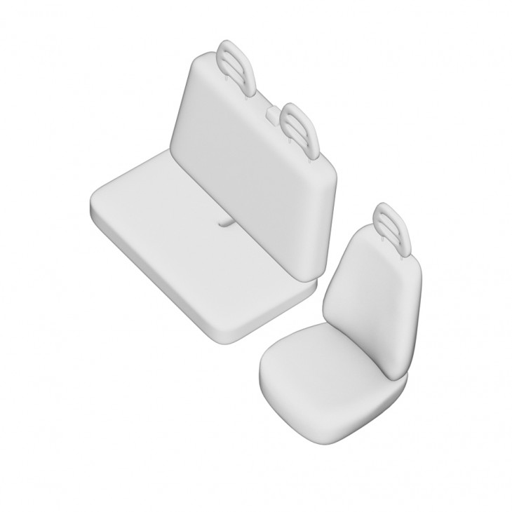 Set huse scaun umbrella pentru iveco daily (2+1) 2011-2014 - 02505 - UMBRELLA