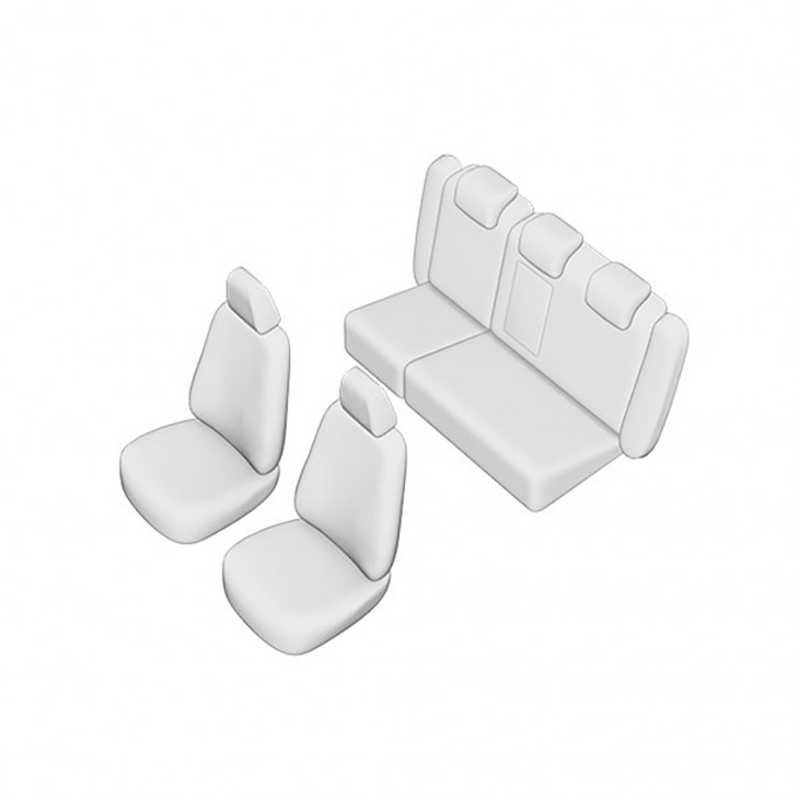 Set huse scaun umbrella pentru peugeot 3008 2009-2016 (bancheta fractionata) cu tetiere spate in forma de l - 05193 - UMBRELLA