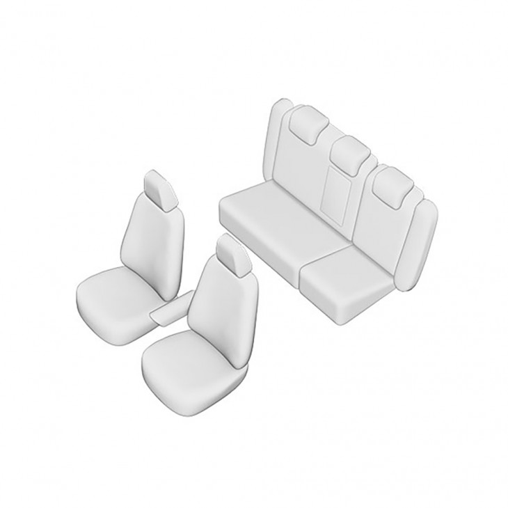 Set huse scaun umbrella pentru vw passat 2011-2014 (bancheta fractionata) cu tetierele spate in forma de l - 05204 - UMBRELLA