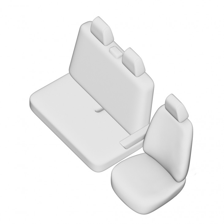 Set huse scaun umbrella pentru vw t4 (2+1) transporter van 1992-2003 - 45991 - UMBRELLA