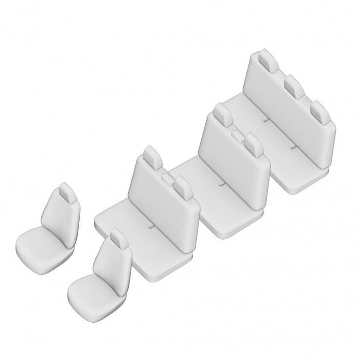 Set huse scaun umbrella pentru opel vivaro (8+1) 2001-2014 - 44191 - UMBRELLA