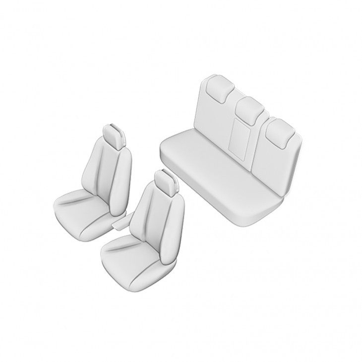 Set huse scaun umbrella pentru vw passat b8 sedan 2015 (bancheta fractionata) cu tetierele spate in forma de l - 44585 - UMBRELLA