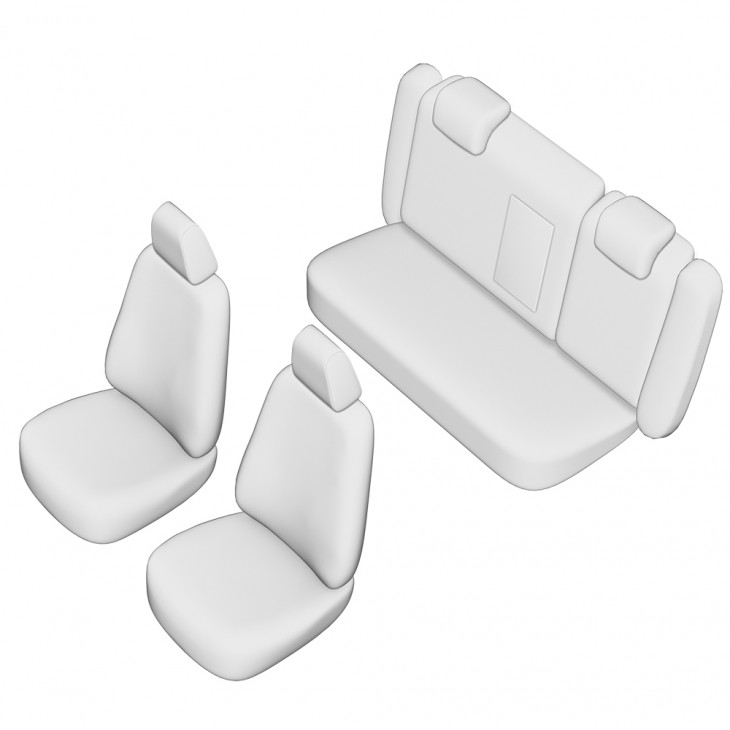 Set huse scaun umbrella pentru skoda octavia ii 2004-2009 (bancheta fractionata) tip 1 cu tetiere spate in forma de l - 44582 - UMBRELLA