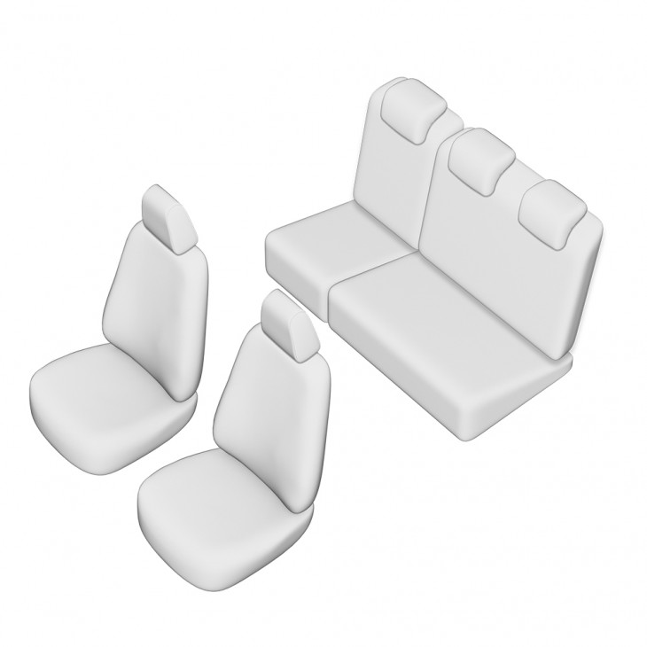 Set huse scaun umbrella pentru toyota yaris 2006-2011 (bancheta fractionata) cu tetiere spate in forma de l - 26163 - UMBRELLA