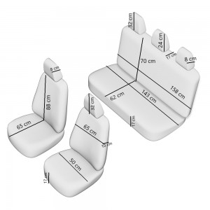 Set huse scaun racing negru