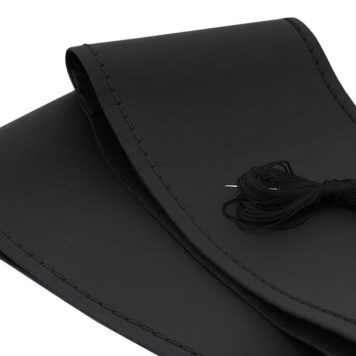 Husa volan cu snur piele naturala negru 37-38 cm - 45614 - UMBRELLA