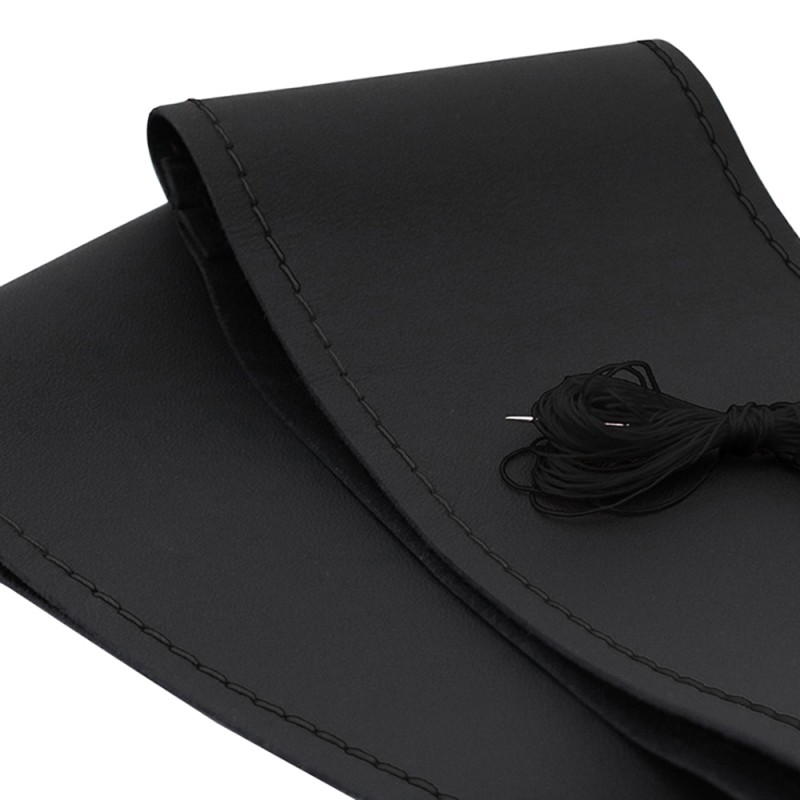 Husa volan cu snur piele naturala negru 37-38 cm - 45614 - UMBRELLA