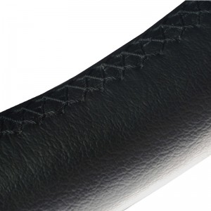 Husa volan cu snur piele naturala negru 37-38 cm