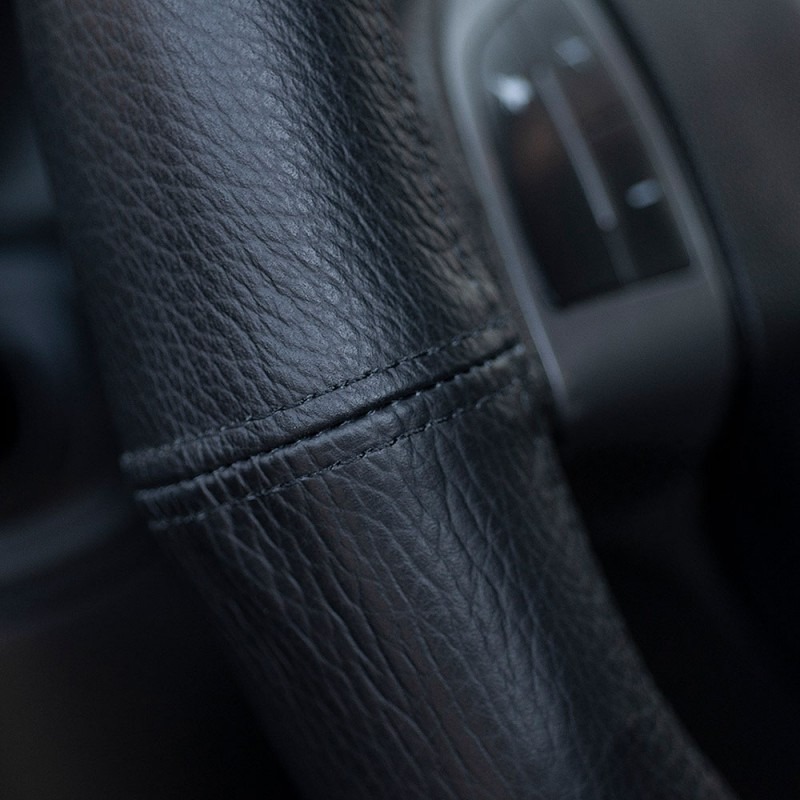 Husa volan piele naturala negru 49-51 cm - 28551 - JBM