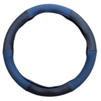 Husa volan piele naturala perforata albastru 37-39 cm mega drive