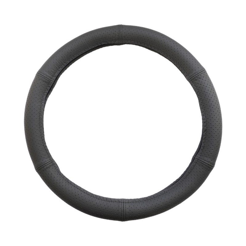 Husa volan piele naturala perforata negru 42-44 cm