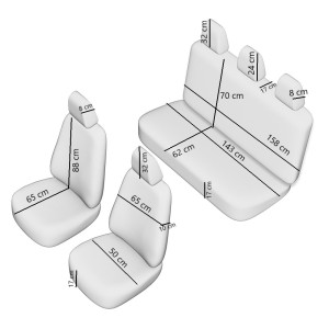 Set huse scaun dynamic albastru