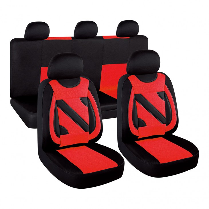 Set huse scaun nero rosu - 108819 - UMBRELLA