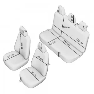 Set huse scaun racing negru