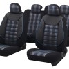 Set huse scaun sport negru-albastru