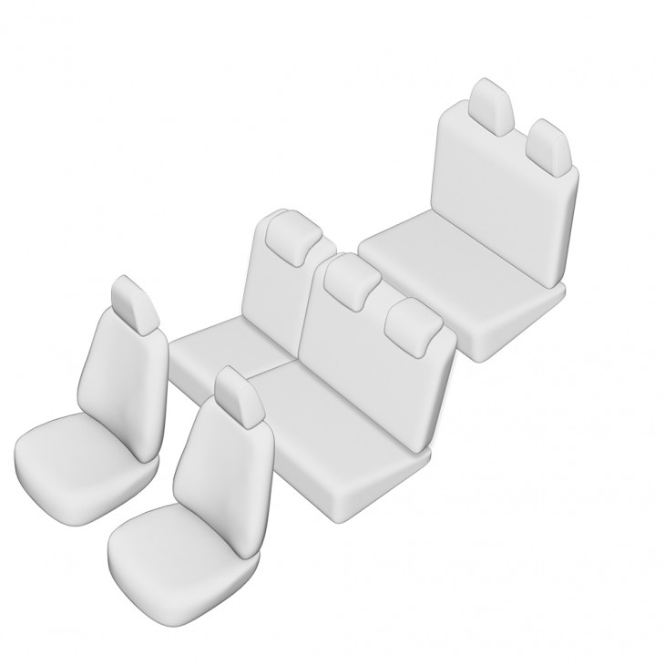 Set huse scaun umbrella pentru dacia logan mcv 7 locuri 2004-2012 (bancheta fractionata) tip 1 cu tetiere spate in forma de l - 34006_EASB - UMBRELLA