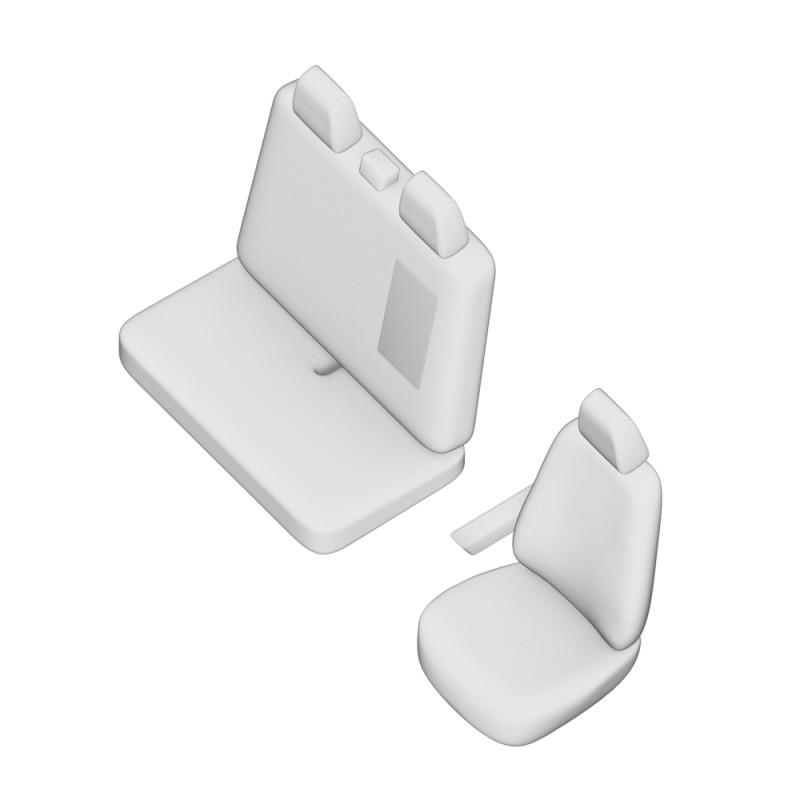 Set huse scaun umbrella pentru peugeot boxer (2+1) 2007- (scaune individuale spate)