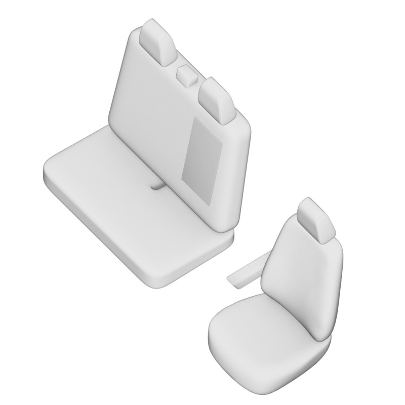 Set huse scaun umbrella pentru vw crafter (2+1) 2007-2014