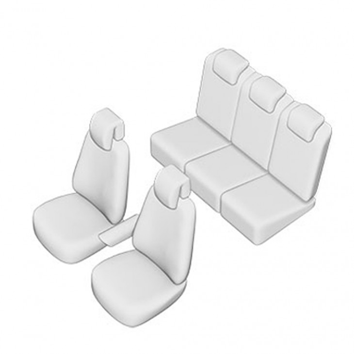Set huse scaun umbrella pentru vw passat 2015- (bancheta fractionata) cu tetierele spate in forma de l - 56123_KV - UMBRELLA