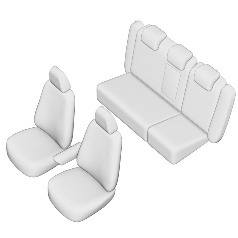 Set huse scaun umbrella pentru vw passat b6 variant 2005-2010 (bancheta fractionata) cu tetierele spate in forma de l