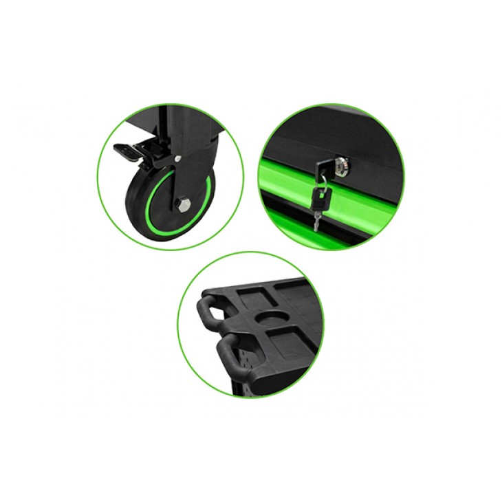 Banc de scule 7 sertare verde echipat 172buc jbm - 53904 - JBM