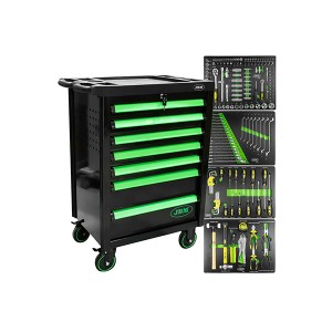 Banc de scule 7 sertare verde echipat 172buc jbm Banc de scule 7 sertare verde echipat 172buc jbm