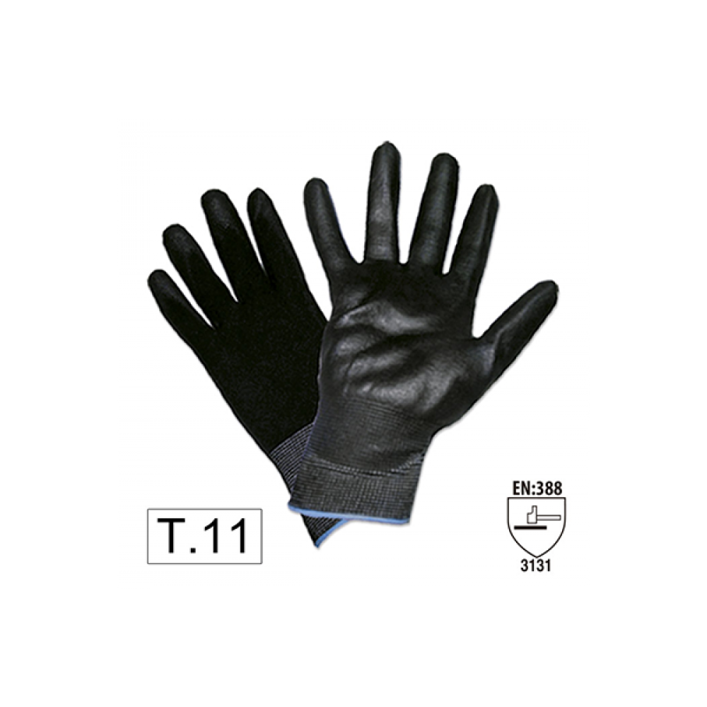 Manusi de lucru cu palma intarita de poliuretan t.11 jbm - 51638N - JBM