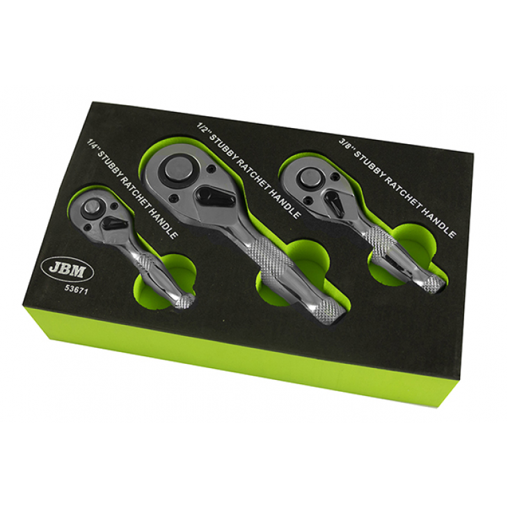 Set 3 clichet scurt 1/2`. 3/8`. 1/4 ` - crom jbm - 53671 - JBM