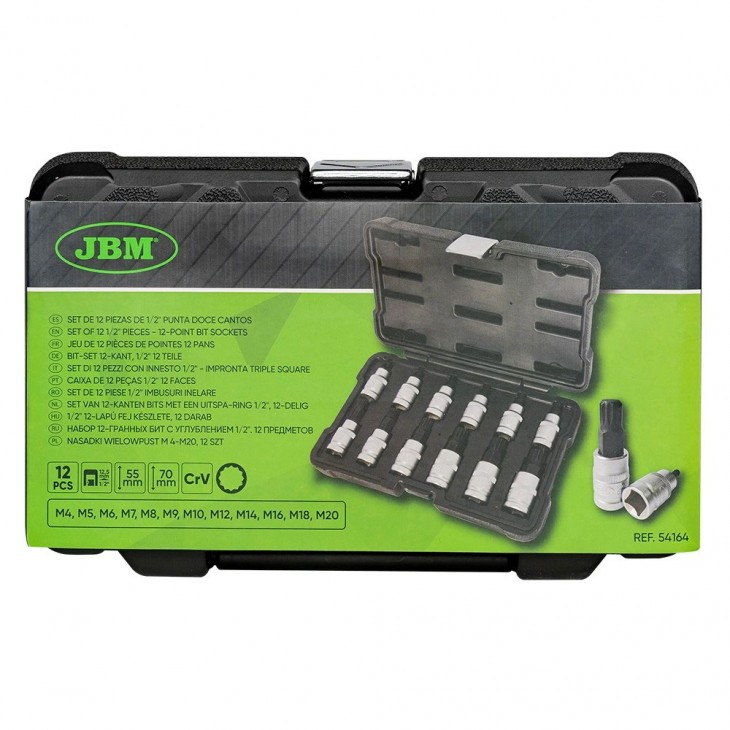 Set de 12 piese 1/2` imbusuri inelare - 54164 - JBM