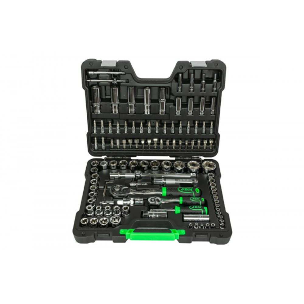 Trusa de tubulare 108 piese hexagonale - cromat jbm